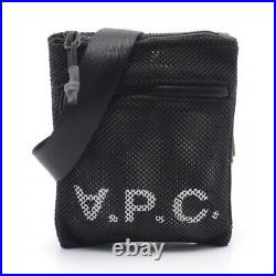 A. P. C. Neck Pouch Shoulder Bag Mesh Black