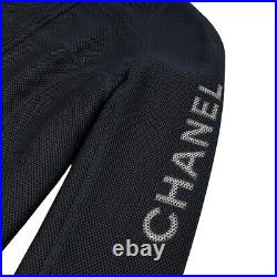CHANEL Sport Vintage 03P CC Mark Logo Zipped Jacket #36 Mash Black Rank AB