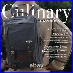 Chef Knife Premium Canvas Retro Backpack 30+ Slots for Knives & Kitchen Tools