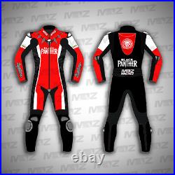 Customisable Black Panther Motorbike Racing Suit Motorcycle Leather Track Suit