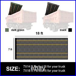 Dump Truck Mesh Tarp Tentproinc Heavy Duty Cover with 6'' Pocket 7x14Feet Black