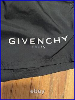 Givenchy black swim trunks with reflective logo Xl
