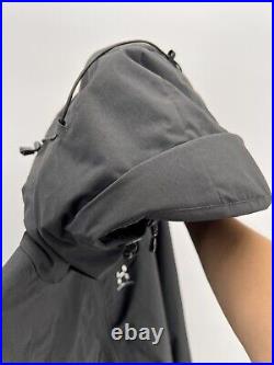 Haglofs Mens Windstopper Jacket Black XL Hooded with Visor Mesh Interior Pockets