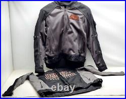Harley-Davidson LARGE Switchback 3 in 1 Jacket 97530-07VM Vents Armor BLACK GREY