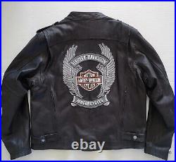 Harley Davidson Leather Jacket Men's Size XL (Fit like Size L)