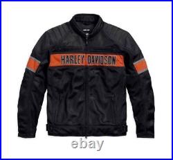 Harley Davidson Men's Trenton Mesh Riding Jacket Motorcycle Mesh Fabric Jacket