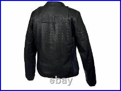 Harley-Davidson Women Nashua Mesh Perforated Black Leather Jacket Medium