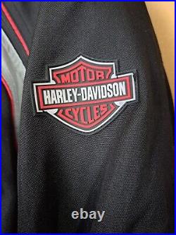 Harley Davidson Womens XL Black Switchback to Mesh Riding Jacket Armor 2007