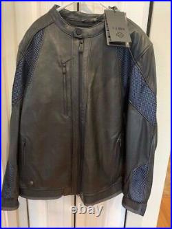 Harley-Davidson Woodway Slim Fit Mesh & Leather Jacket 3XL / XXXL