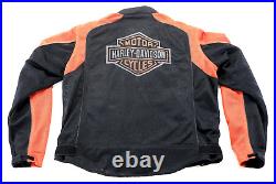 Harley davidson mens jacket 3XL black mesh bar shield riding reflective armor