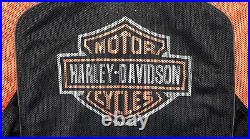 Harley davidson mens jacket 3XL black mesh bar shield riding reflective armor