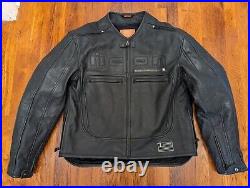 Icon Motorhead Leather Motorcycle Jacket CE Armored Men's XL