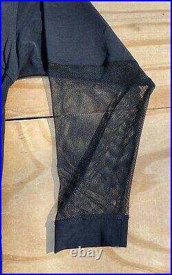 Lululemon Mesh Dress Front Full Zip Front Pockets Drawstring Rare Size 6 Black