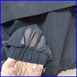 MICHI Switchback Pullover Jacket Black Sheer Mesh Long Sleeve Women's L