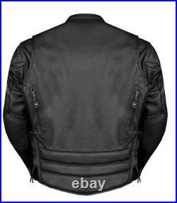 Men's Jacket Racer Style Black Conceal Carry Pockets Mesh Lining Dream Apparel