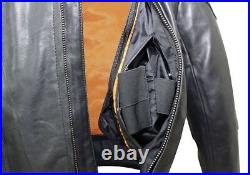 Men's Jacket Racer Style Black Conceal Carry Pockets Mesh Lining Dream Apparel