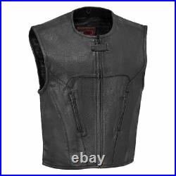 Men's Leather Swat Style Vest (RACEWAY) FIM647CDM Size XXL