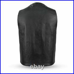 Men's Leather Western Style Vest (GUN RUNNER) FMM611BSF Size 6XL