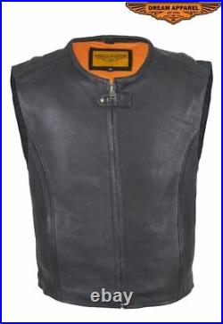 Men's Motorcycle Speedster Gambler Club Vest with Black Mesh Lining and Pockets