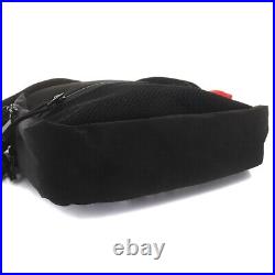 Milkfed. Shoulder Wide Bag Mesh Pocket Canvas Logo Charm Red Black
