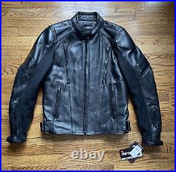 Motorcycle-Riding Jacket-Small-Gun Pocket Leather-Black-NWT