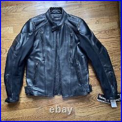 Motorcycle-Riding Jacket-Small-Gun Pocket Leather-Black-NWT