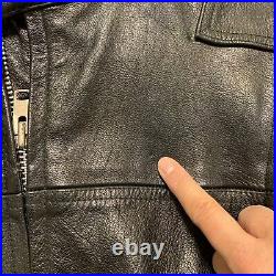 NICE! Vintage Motorcycle Jacket Mesh Lined XL/52 Vented Zip Pockets Snap Collar