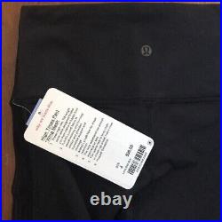 NWT Lululemon High Times Pant Size 4 Wing Mesh Tight Black Full-on Luon 7/8