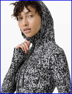 NWT Lululemon Hooded Define Jacket Nulu Mesh Urban Block Ice Gray Black White 6