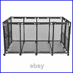 Rolling Pool Toy Storage Cart Mesh Bins with Side Pockets Swimming Pool Storage