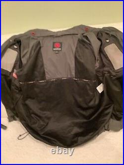 Scottevest Sev Jacket Men Large Black TEC Windbreaker Rain Coat Mesh Lined Logo