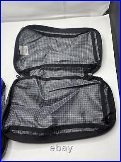 TOM BIHN Lot Of 3 BLACK PORTABLE 2 Mesh One Solid Organizer Pouch Large Ah