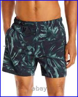 Theory 49820 Mens Black/Green Jace Palm Print Swim Shorts Size L