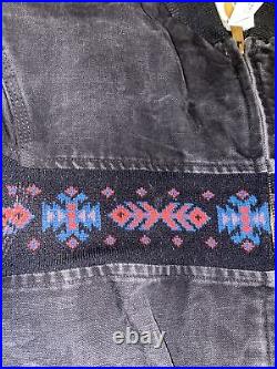 Vintage Carhartt XL Black Aztec Canvas Thick Jacket Mesh Lined Full Zip JR0405