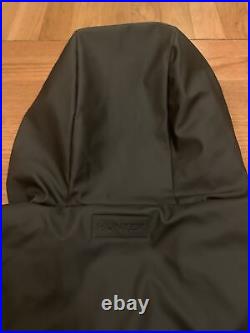 Women's Hunter Rain Jacket, Rubberized Waterproof Mesh Lined Coat, Black Sz. XL