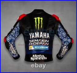 Yamaha 2023 Men Motorbike Cowhide Leather Jacket Racing Motorcycle Jacket