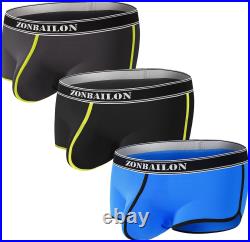 ZONBAILON Mens Mesh Boxer Briefs Pouch Underwear Breathable Sport Short Trunk Pa